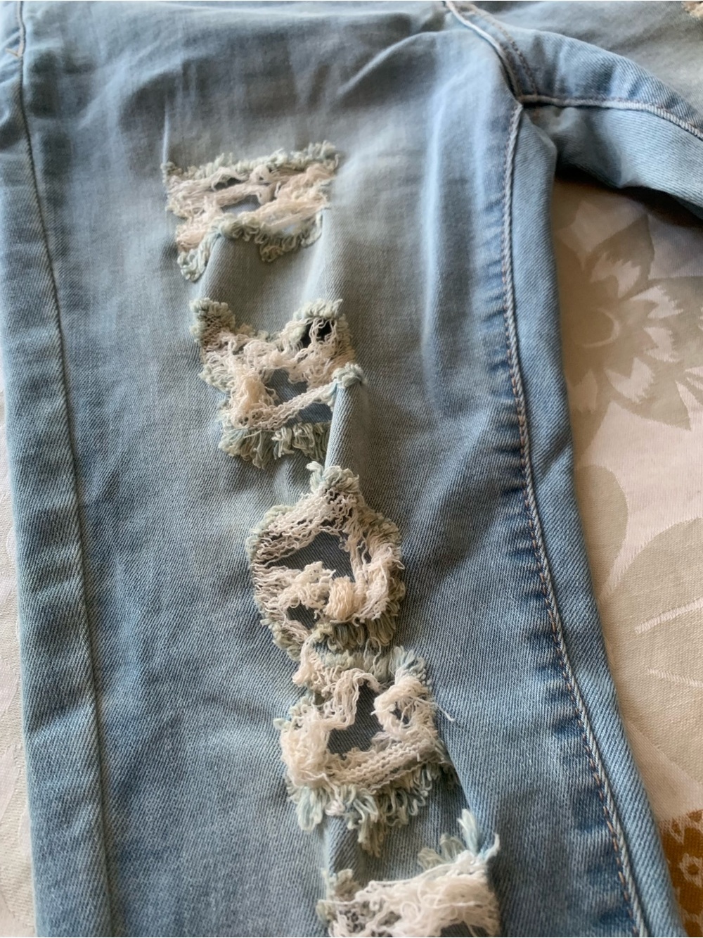 high rise Jeans Distressed Light Blue Women's Jeans size 9 by Miami - Picture 10 of 16
